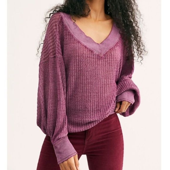 Free People Tops - Free People South Side Thermal Top  - Violet